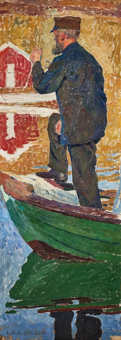 Studio per Chiesa in barca, 1909 circa
